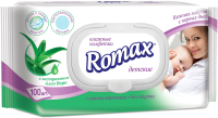 Влажные салфетки детские Romax С экстрактом алое (100шт) - 
