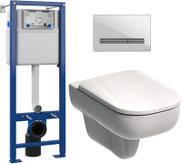 

Унитаз подвесной с инсталляцией Kolo, Traffic L99022000 + S-IN-MZ-VECTOR + P-BU-PIL/Whg/Gl