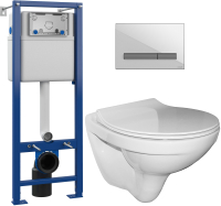

Унитаз подвесной с инсталляцией Керамин, Санти R Slim + S-IN-MZ-VECTOR + P-BU-PIL/Whg/Gl