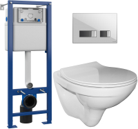 

Унитаз подвесной с инсталляцией Керамин, Санти R Slim + S-IN-MZ-VECTOR + P-BU-MOV/Whg/Gl