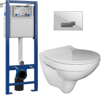 

Унитаз подвесной с инсталляцией Керамин, Санти R Slim + S-IN-MZ-VECTOR + P-BU-ACT/Whg/Gl