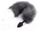 Пробка интимная Kissexpo Furry Fox / 272840212 (серый/белый) - 