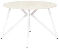 Обеденный стол Millwood Женева Л18 D120 (дуб белый Craft/металл белый) - 