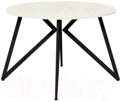 Обеденный стол Millwood Женева Л18 D120 (дуб белый Craft/металл черный)