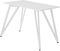 Обеденный стол Millwood Женева 2 Л18 100x70 (белый/металл белый) - 