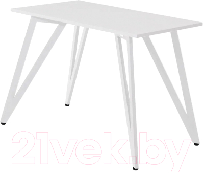 Обеденный стол Millwood Женева 2 Л18 100x70 (белый/металл белый)