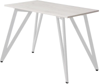 Обеденный стол Millwood Женева 2 Л18 100x70 (дуб белый Craft/металл белый) - 