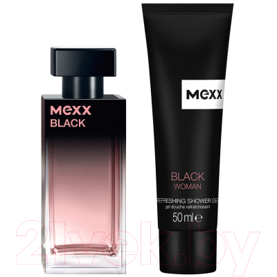 Парфюмерный набор Mexx Black Woman Туалетная вода 30мл+Гель для душа 50мл