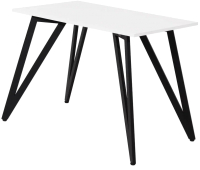 Обеденный стол Millwood Женева 2 Л18 100x70 (белый/металл черный) - 