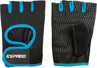 Перчатки для фитнеса Espado ESD001 (M, черно-голубой)