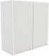 Шкаф навесной для кухни ДСВ Тренто П 700 (серый/белый) - 