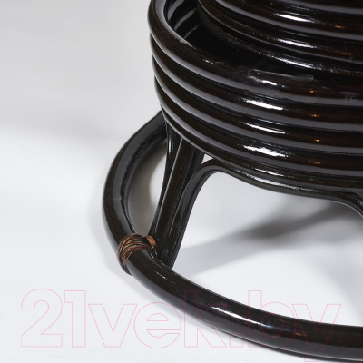 Кресло-качалка Tetchair Papasan W 23/01 B с подушкой (античный черно-коричневый/оранжевый)