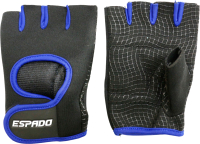 Перчатки для фитнеса Espado ESD001 (L, черно-синий) - 
