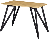 Обеденный стол Millwood Женева 2 Л18 100x70 (дуб золотой Craft/металл черный) - 