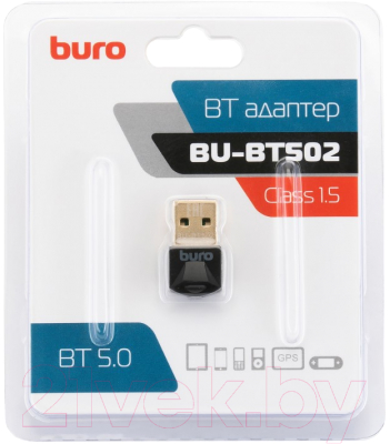 Беспроводной адаптер Buro BU-BT502 (20м, черный)