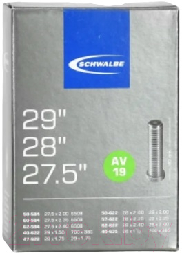 Камера для велосипеда Schwalbe AV19.40/62-584/635.27.5/29-1.5-2.4 IB AGV 40мм / 10430340