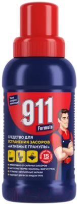 Средство для устранения засоров 911 Formula Активные гранулы (250г)