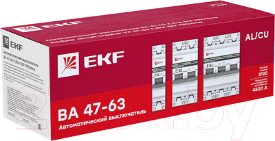 Выключатель автоматический EKF PROxima 1P 16А (В) 4.5kA ВА 47-63 EKF / mcb4763-1-16B-pro