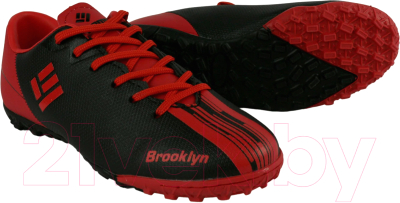Бутсы футбольные Ingame Brooklyn IG3001 многошиповые (р.32, красный/черный)