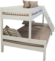 Двухъярусная кровать ФанДОК Ф-136 80x120/200 (белая эмаль) - 