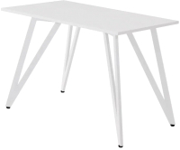 Обеденный стол Millwood Женева 2 Л18 120x70 (белый/металл белый) - 