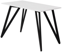 Обеденный стол Millwood Женева 2 Л18 120x70 (белый/металл черный) - 