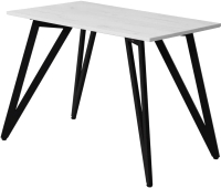 Обеденный стол Millwood Женева 2 Л18 120x70 (дуб белый Craft/металл черный) - 