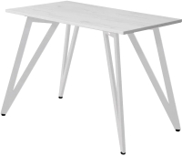 Обеденный стол Millwood Женева 2 Л18 120x70 (дуб белый Craft/металл белый) - 