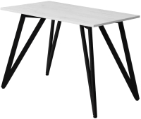 Обеденный стол Millwood Женева 2 Л18 130x80 (дуб белый Craft/металл черный) - 