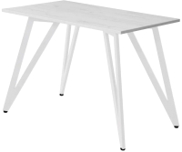 Обеденный стол Millwood Женева 2 Л18 130x80 (дуб белый Craft/металл белый) - 