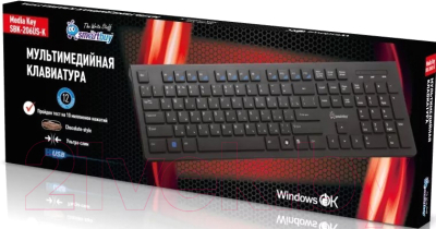 Клавиатура SmartBuy 206 / SBK-206AG-K (черный)