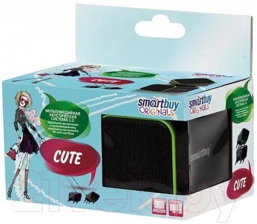 Акустическая система SmartBuy Cute / SBA-2580 (черный/зеленый) — фото 3
