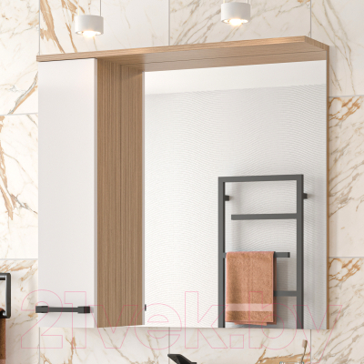 Шкаф с зеркалом для ванной Misty Крафт 60 / П-Кра-02060-011Л