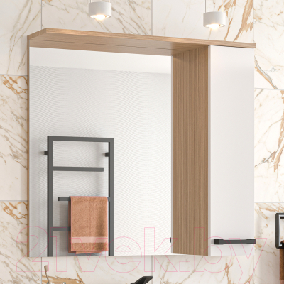 Шкаф с зеркалом для ванной Misty Крафт 60 / П-Кра-02060-011П