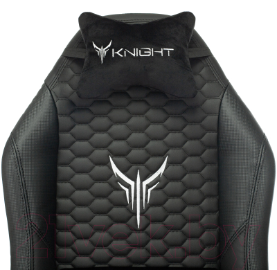 Кресло геймерское Бюрократ Knight Neon (черный экокожа)