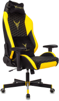 Кресло геймерское Бюрократ Knight Neon (черный/желтый экокожа) - 