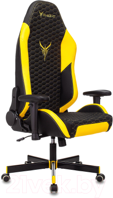 Кресло геймерское Бюрократ Knight Neon (черный/желтый экокожа)