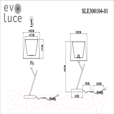 Прикроватная лампа Evoluce SLE300104-01 (никель/белый)