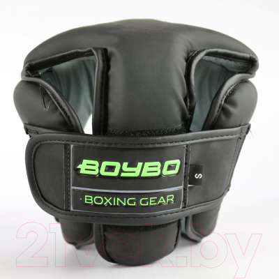 Боксерский шлем BoyBo B-Series (L, черный/зеленый)