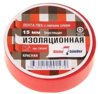 Изолента Klebebander ПВХ 15ммx10м / TIK554T (красный) - 