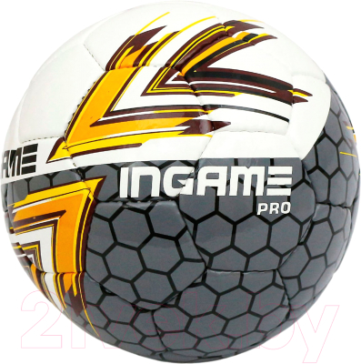 Футбольный мяч Ingame Pro №4 IFB-119 (желтый/серый)