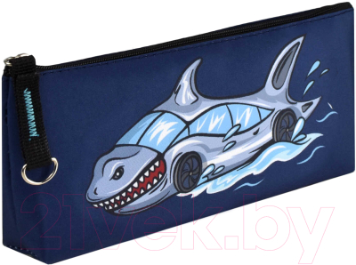Пенал Феникс+ Тачка-акула / 57995 (темно-синий)