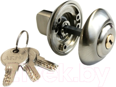 Изображение товара Фиксатор дверной защелки Arni Е9 MH-CYL круглая SN (матовый никель)