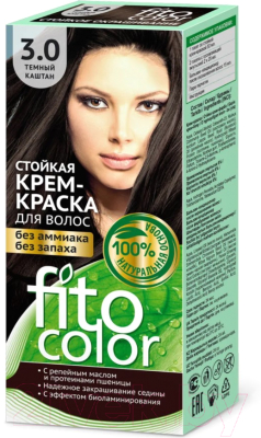 Крем-краска для волос Fito Косметик Fitocolor Стойкая тон 3.0 (115мл, темный каштан)