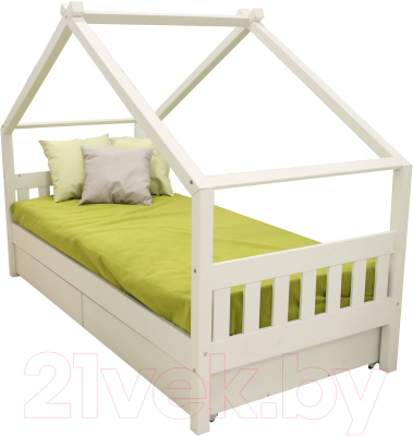Стилизованная кровать детская ФанДОК Домик Ф-141.11 90x200