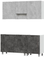 Кухонный гарнитур Просто Хорошая Мебель Розалия 1.7 (цемент светлый/цемент темный) - 