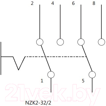 Переключатель Chint NZK2-32 2п 32А (2 положения)