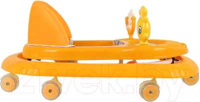 Ходунки Alis Солнышко 801B с силиконовыми колесами (оранжевый)