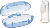 Зубная щетка для новорожденных Mepsi Силиконовая 0+ / 0382 (голубой) - 