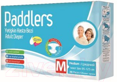 Подгузники для взрослых Paddlers Jumbo Pack 2 Medium  (30шт)